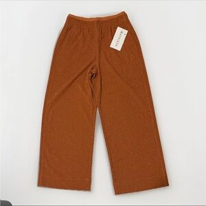 Athleta Echo Wide Crop Pant Orange Rust Size 0 NWT MSRP $109 Packable